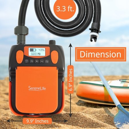 Serenelife 16Psi Built-In Battery Electric Sup Pump SLPUMP50